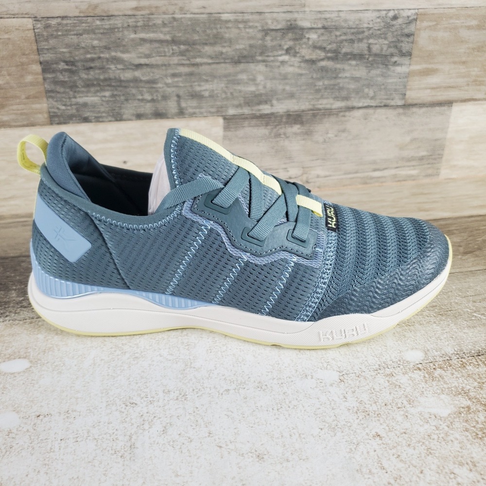 Kuru Stride Move Womens Shoes Sz 9.5 M Blue Haza Lime Sorbet Lace Up Sneakers